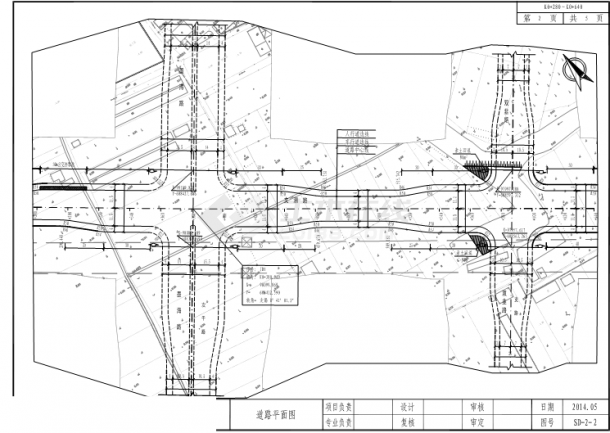 [浙江]24m宽改性沥青市政道路工程图纸130张（含雨污水路灯侯车亭）-图一