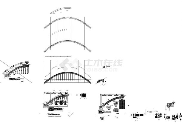 兴隆大桥及接线道路工程CAD图纸144张（中承式钢管拱桥主桥等截面梁引桥给排水）-图二