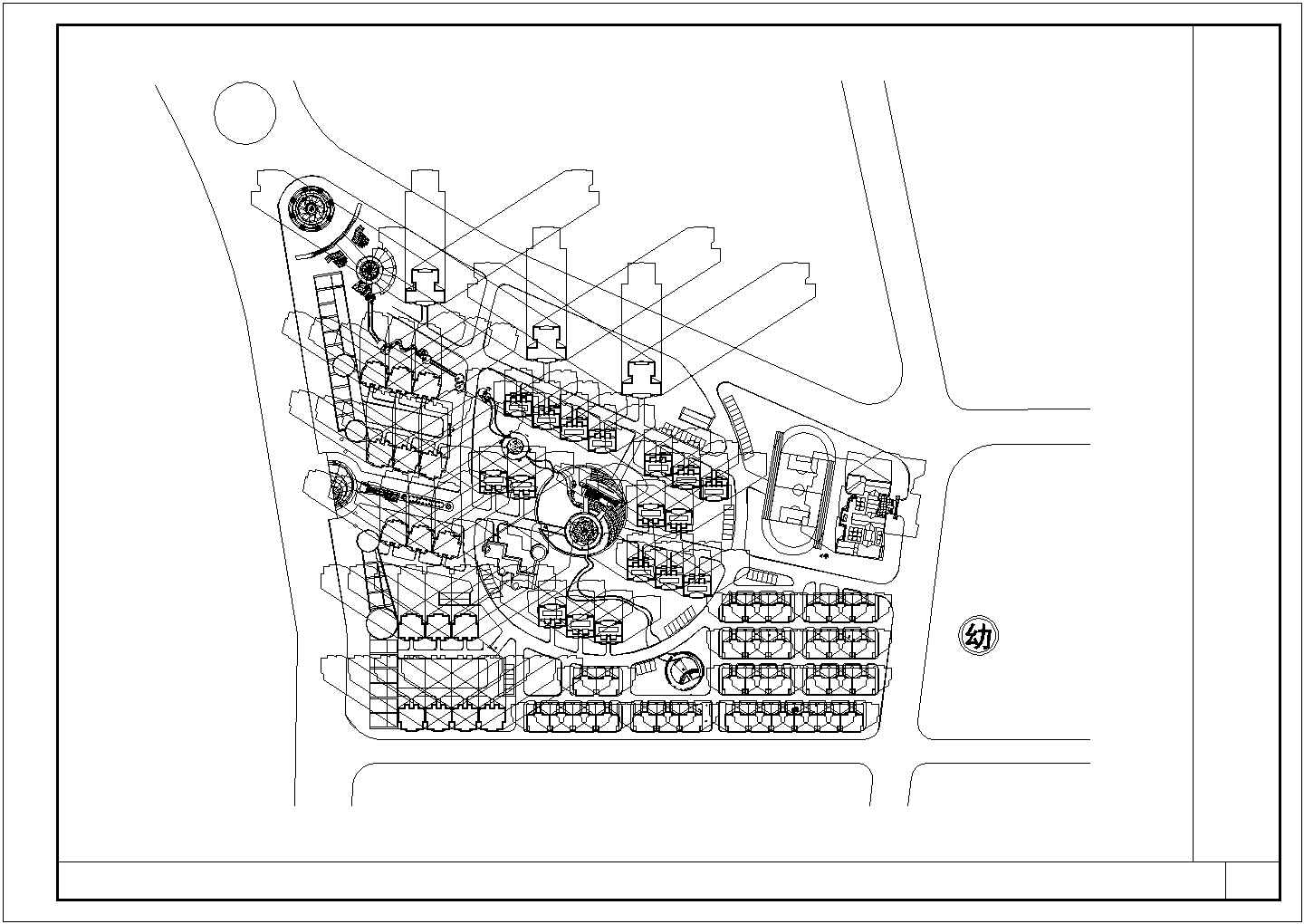 某地某临街住宅小区规划总平面图设计方案