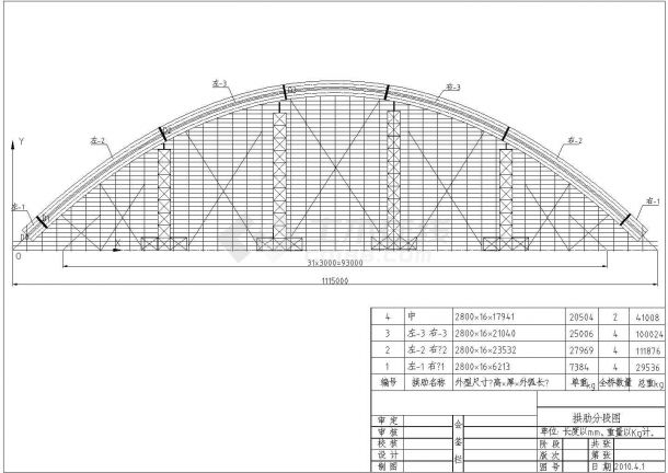 [陕西]主桥118.6米钢管混凝土系杆拱桥钢管拱肋吊装方案56页附图纸-图一