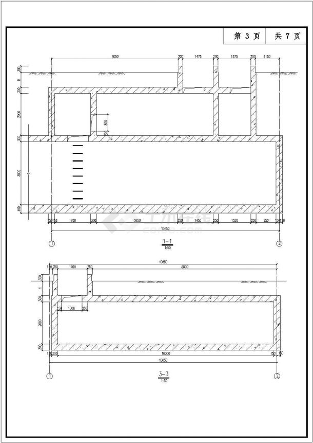2016年市政道路三舱地下综合管廊工程图纸282张CAD附计算书（电力通信给水燃气污水）-图二