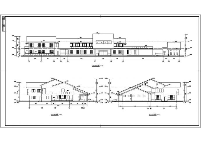 某地二层框架结构收费站综合楼建筑方案图_图1