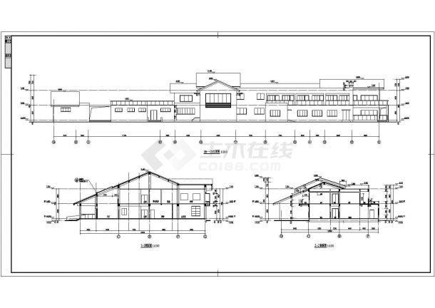 某地二层框架结构收费站综合楼建筑方案图-图二