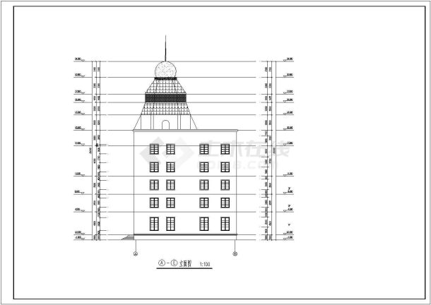 某三层、五层办公楼建筑设计施工图-图二