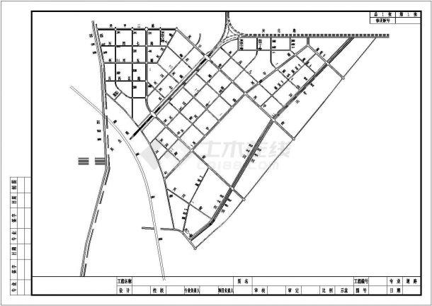 某市政道路及排水CAD图纸-图二