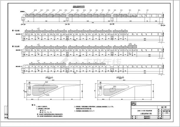 三塔单索面预应力箱型梁斜拉桥图纸全套168张（鲁班奖工程）-图一