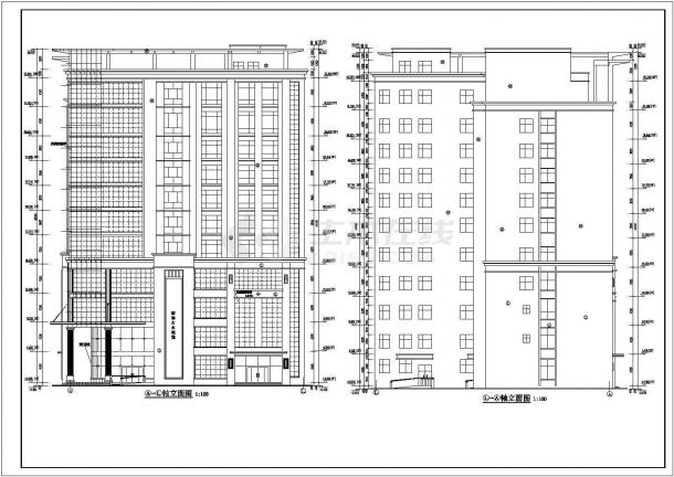 某地区某11层综合楼建筑设计施工图-图二