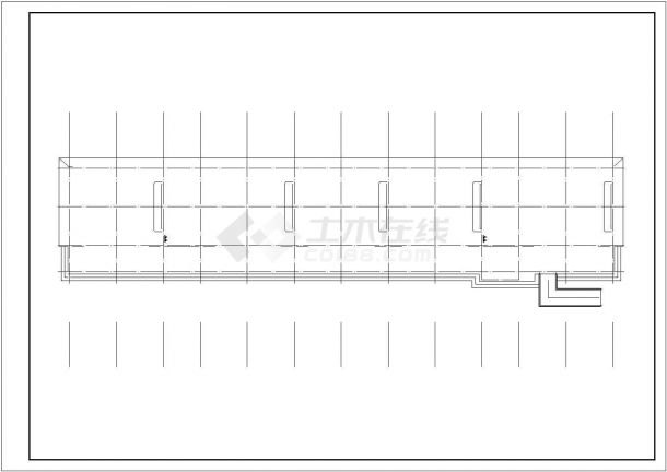某地3层混凝土框架结构小学教学楼建筑施工图纸-图二