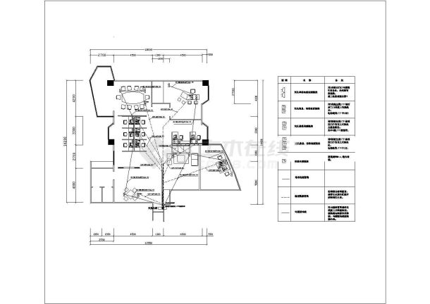 公司办公室大楼强弱电CAD规划布置图-图二