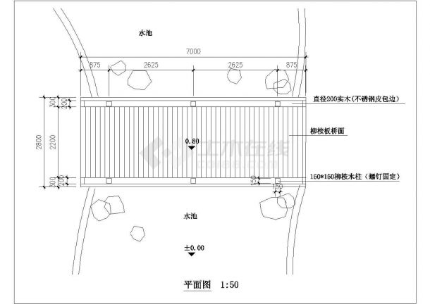 某高档住宅小区景观施工cad图-图一