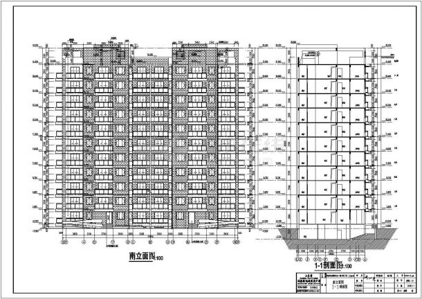 济南某11层框剪结构住宅建筑施工图-图二