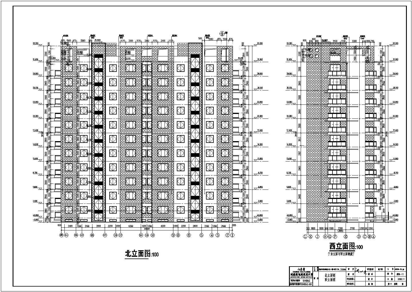 济南某11层框剪结构住宅建筑施工图
