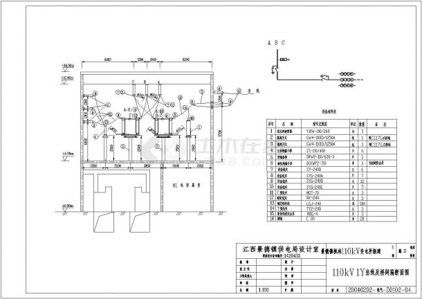 景德镇某110KV变电所电力系统-图二