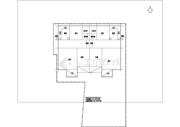 某地三层双拼别墅设计图（总建筑面积643平方米 含平立剖面）-图一
