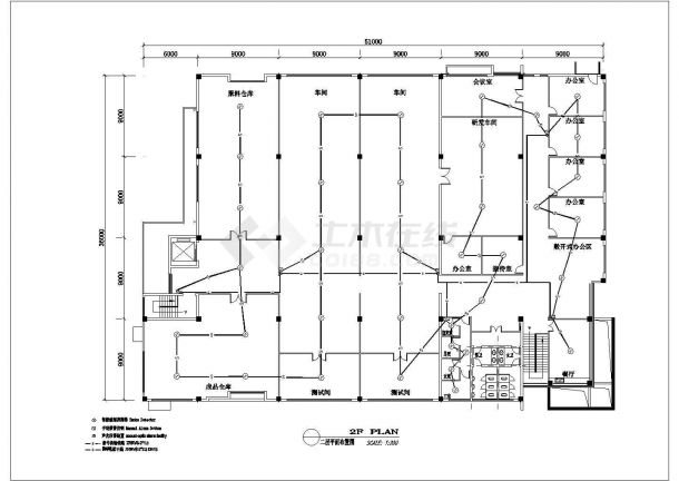 某厂房中央空调平面图（共8张图纸）-图二