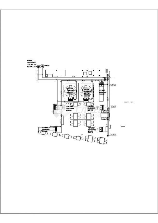 【上海】某六层素食餐厅VRV空调全热交换机地暖设计图-图二