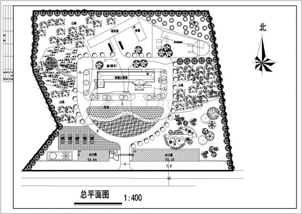 某三层养老院平面施工图（含平立剖面）-图一