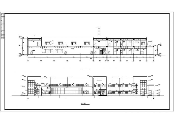 某地区某二层厂区食堂浴室建筑设计施工图_图1