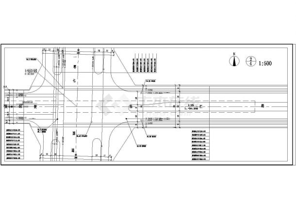 某市区道路管线综合规划设计CAD布置图-图二