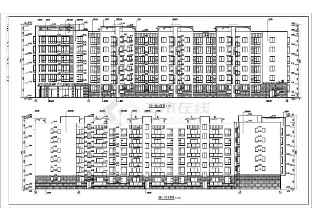 广元市六层框架结构住宅建筑设计施工图纸-图一