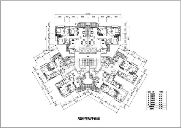 [广州]某商住小区建筑户型方案图-图二