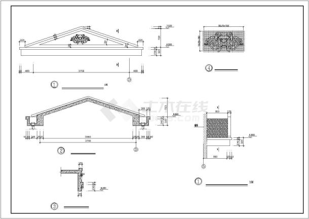 【江苏】三层A型小别墅建筑设计施工图-图二