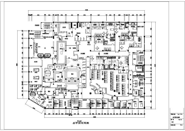 【江苏】某洗浴中心室内装修设计施工CAD图纸(含电气)-图一