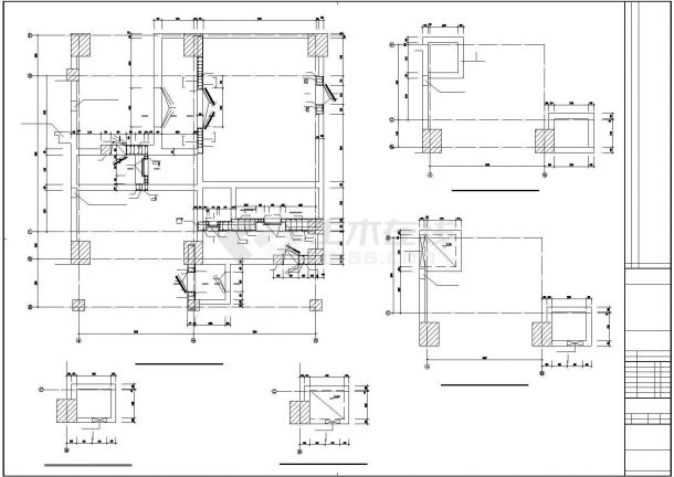 高楼人防节点构造设计CAD参考图-图一