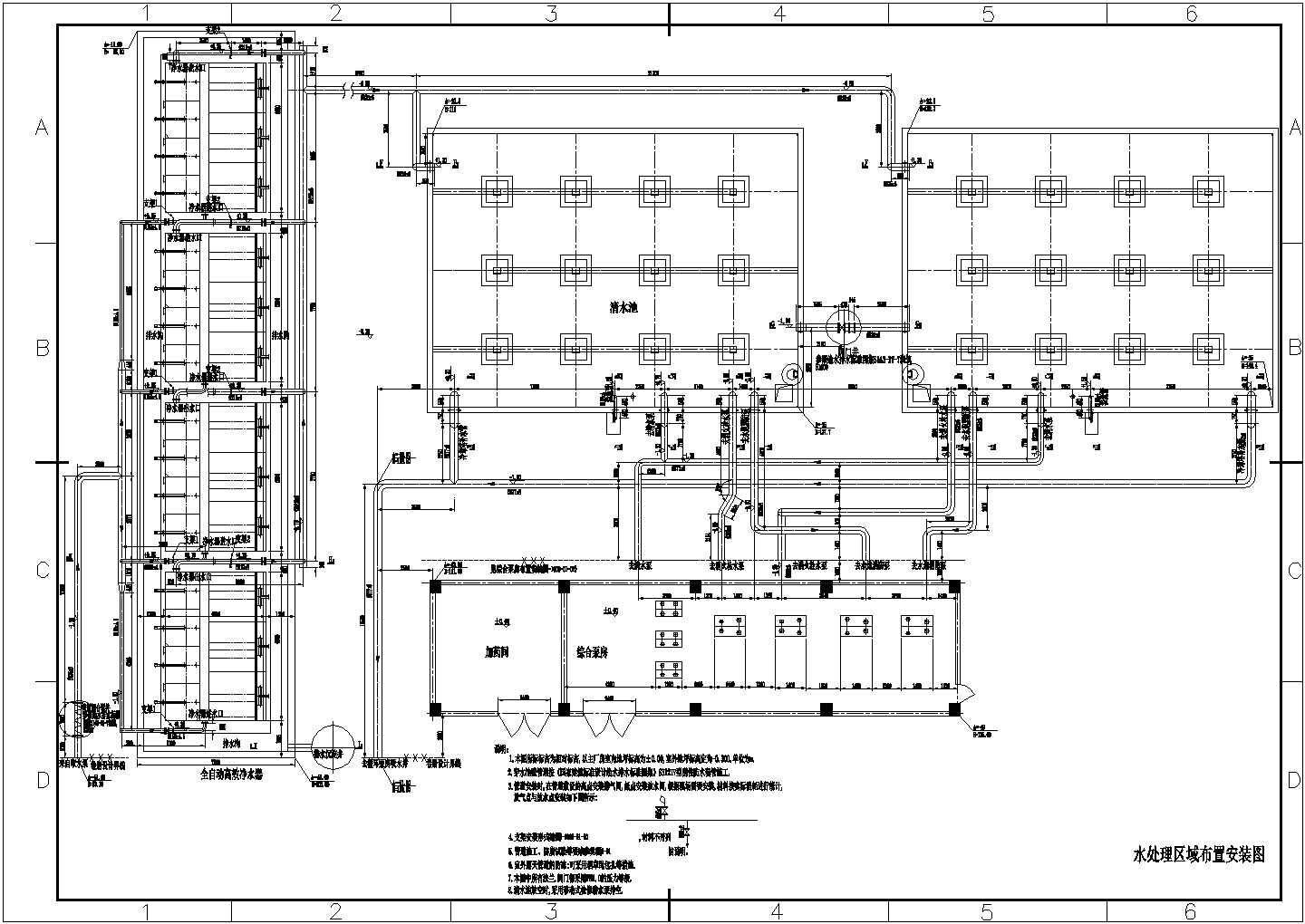某水厂原水预处理系统安装工程设计图