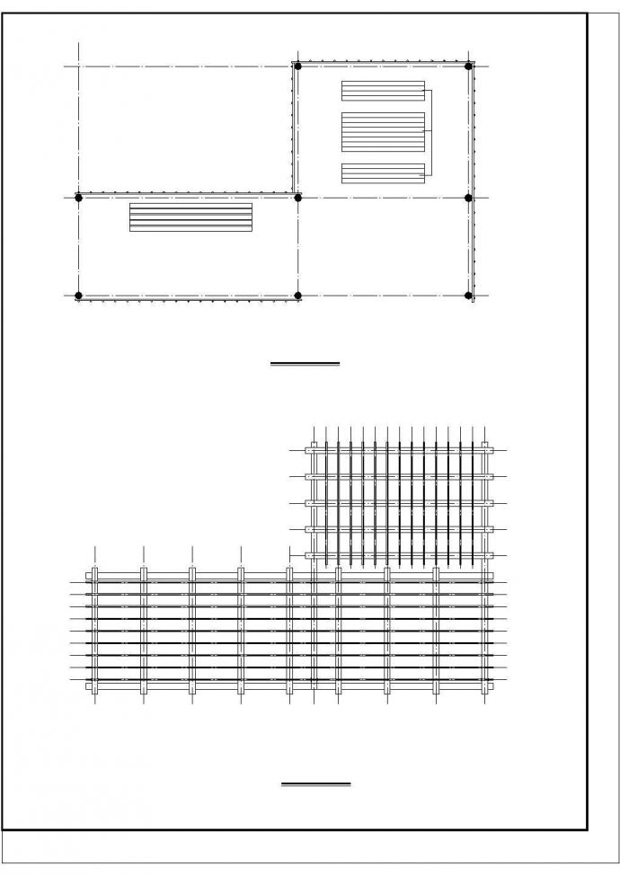 竹廊架施工cad图，含节点图_图1