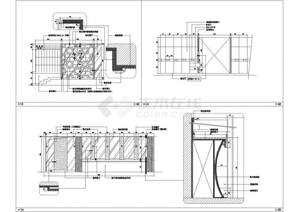 【北京】五星级洗浴中心装修施工CAD图纸-图二