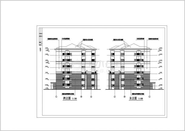 某地六层异性柱框架结构住宅楼结构施工图-图二
