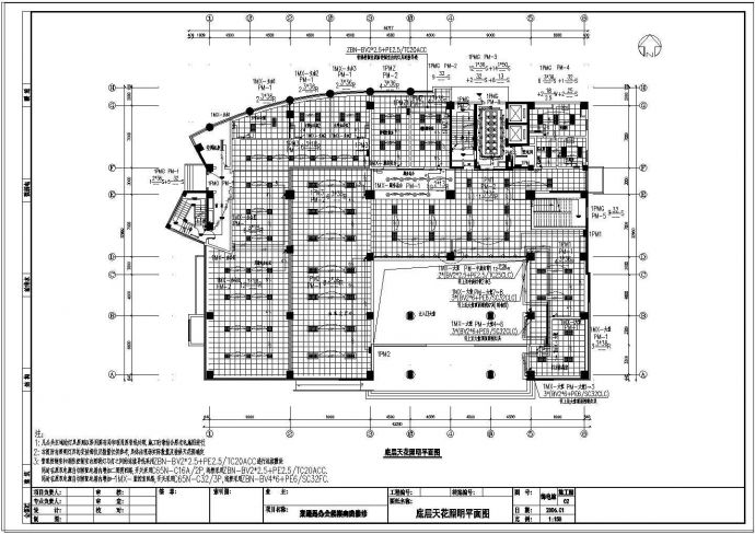 高层住宅楼强电及消防报警平面图设计图纸_图1
