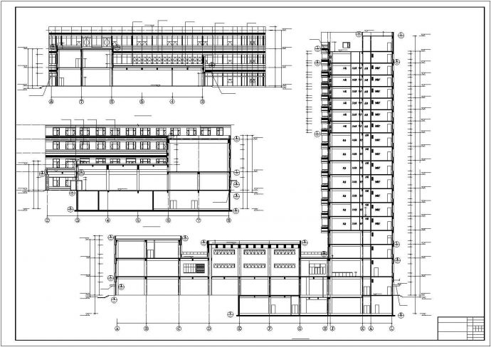 17层现代风格旧车交易市场建筑施工图_图1