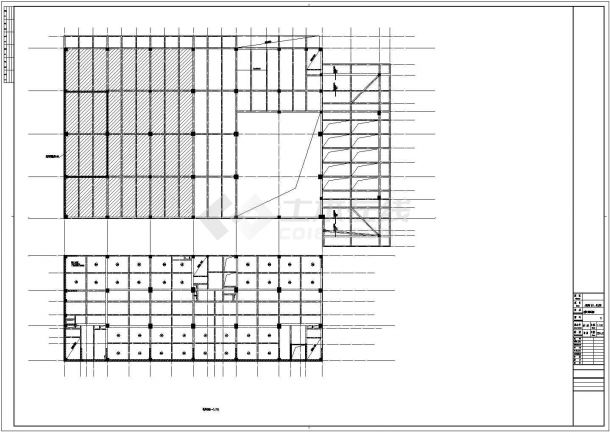 九层和三层框架结构酒店结构设计施工图-图二