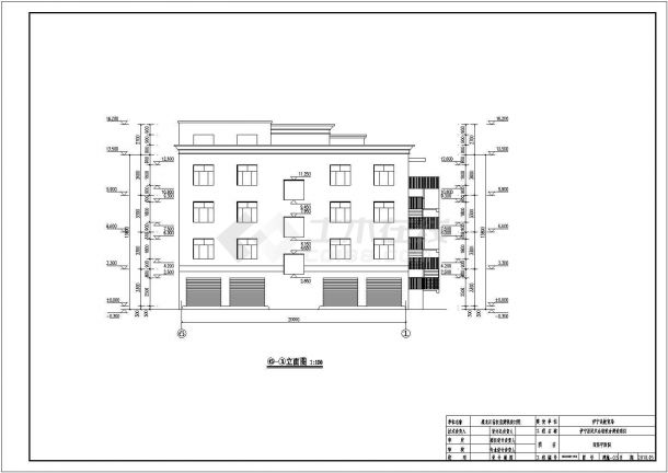 伊宁县4层框架气象办公楼建筑设计方案图-图二