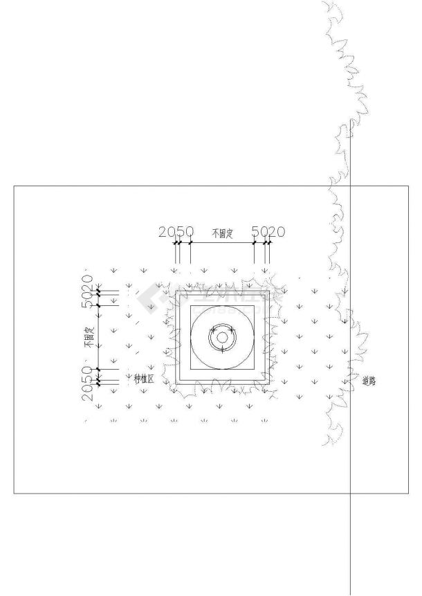 某小区路旁地灯施工参考图-图一