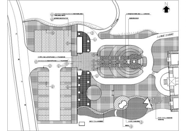 某公园施工cad图（含总平面图）-图二