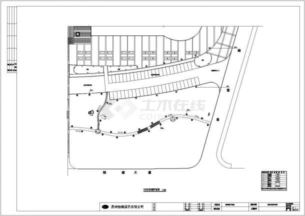 苏州某地商业广场景观规划设计施工图纸-图二