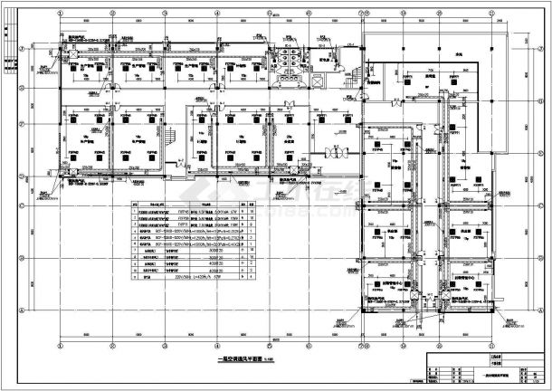某三层办公楼VRV空调系统分机盘管加全热交换机暖通设计图纸-图一