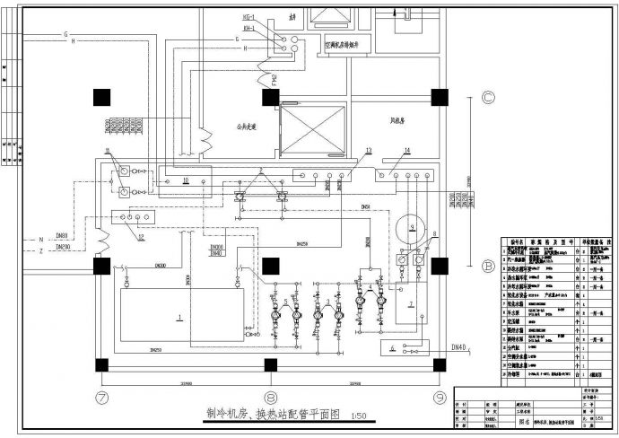 某地方区域停车场1-4F空调CAD基础详图_图1