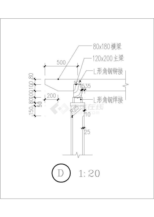 现代风格花架施工图，共7张图-图一