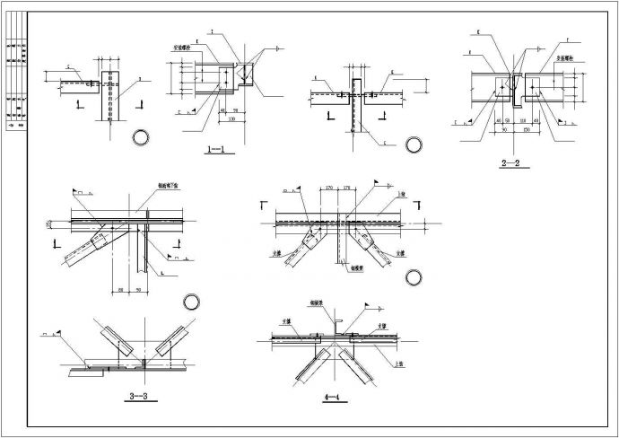 某地区天桥钢结构方案规划图_图1
