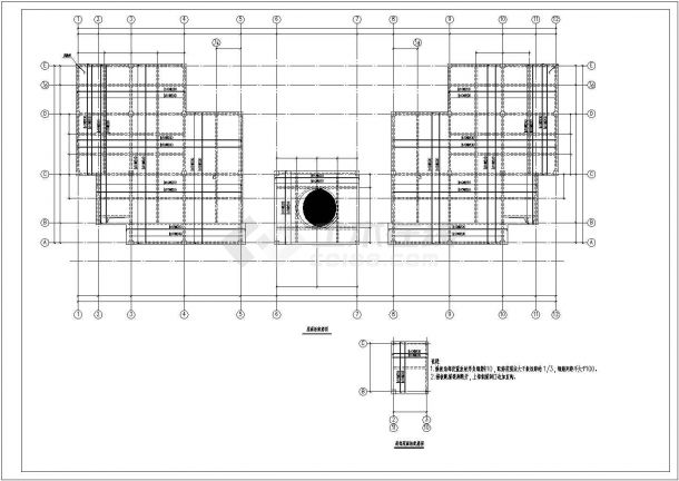 某地区多层办公楼框架结构设计施工图纸-图二