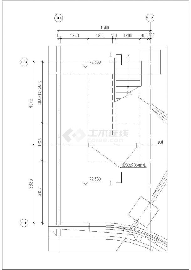 钢结构楼梯节点详图，3张CAD-图二