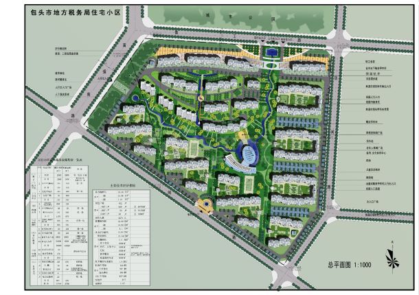 低密度住宅区项目平面规划cad图-图二
