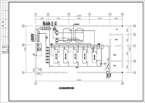 某工业园地源热泵机房图（共5张图纸）-图二