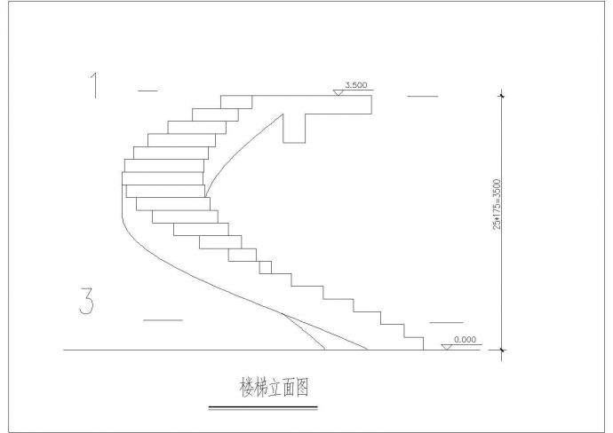 [节点详图]某3.5米高螺旋楼梯的施工节点构造详图_图1