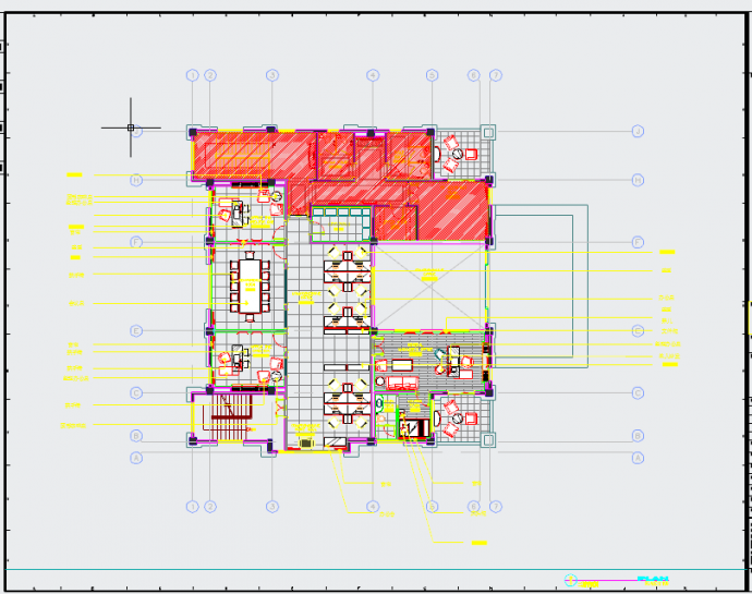 【浙江】原创设计法式新古典风格售楼处装修施工CAD图（含软装方案图）_图1