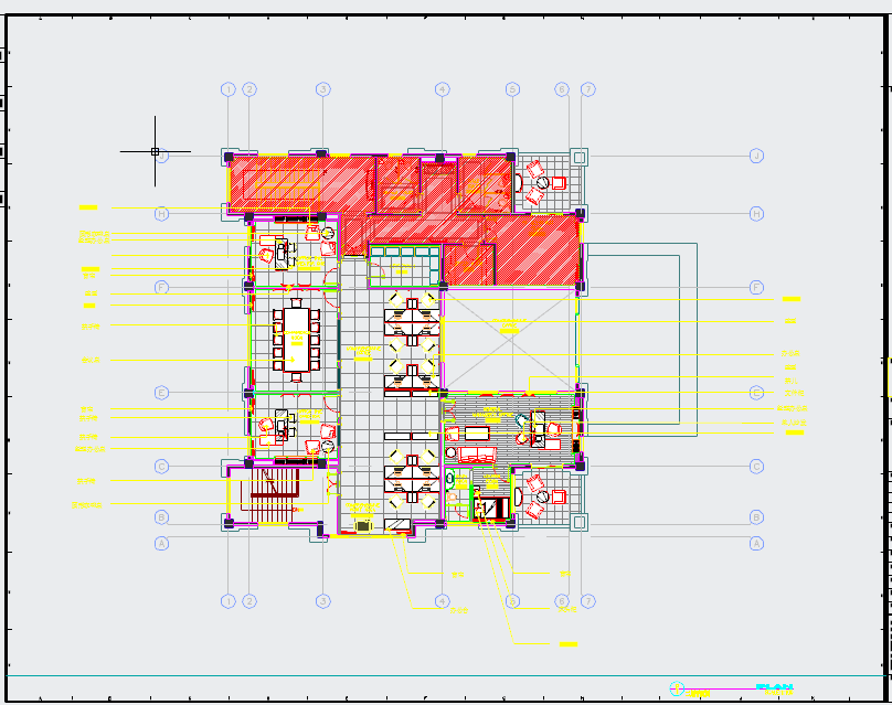 【浙江】原创设计法式新古典风格售楼处装修施工CAD图（含软装方案图）